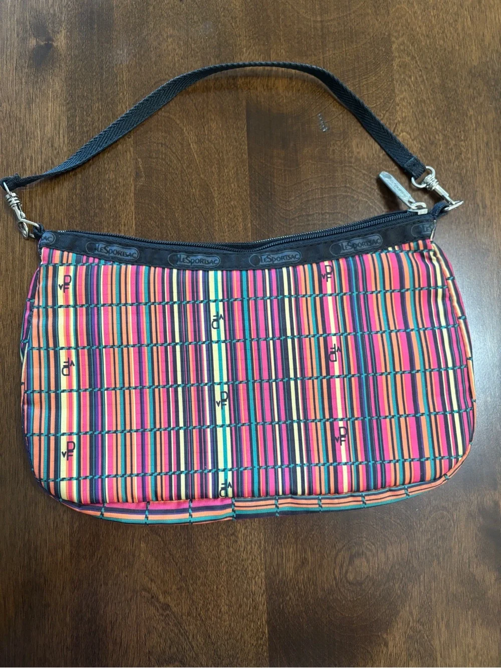 LeSportsac Pink Multi Stripe Wristlet